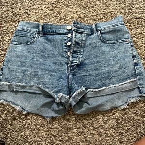 Express light wash jeans shorts
